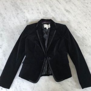 Black velvet blazer